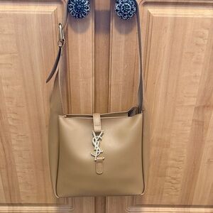 Saint Laurent inspired Beige Leather Shoulder Bag!